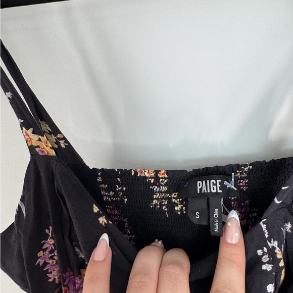 Paige Floral Tie Strap Stretchy Back MIDI Milkmaid Dress - Picture 4 of 4